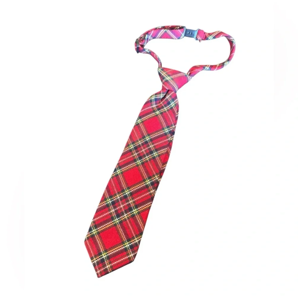The Children's Place Red Plaid Dalmatian Kids Tie